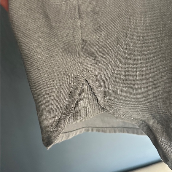 J. Jill love linen plus size Charcoal Linen Blouse - Picture 5 of 6